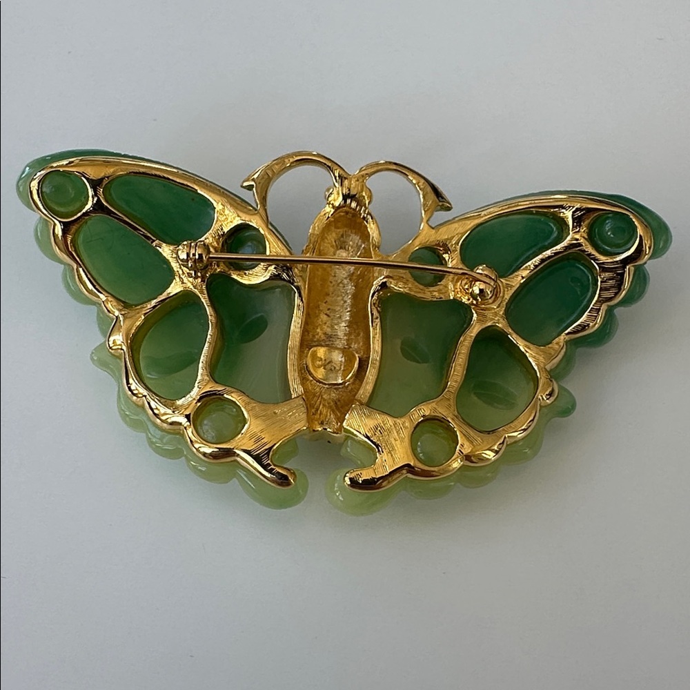 Signed KJL Kenneth J. Lane Butterfly Moth Brooch Pin - Picture 3 of 5